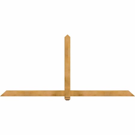 Ekena Millwork Eugene Rough Sawn Timber Gable Bracket, Western Red Cedar, 96"W x 44"H x 4"D x 4"F, 11/12 Pitch GBW096X44X0404EUG00RWR